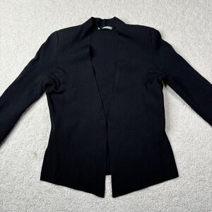 MM LaFleur Woolfe Jardigan Womens Size‎ Medium Open Front Knit Cardigan Black